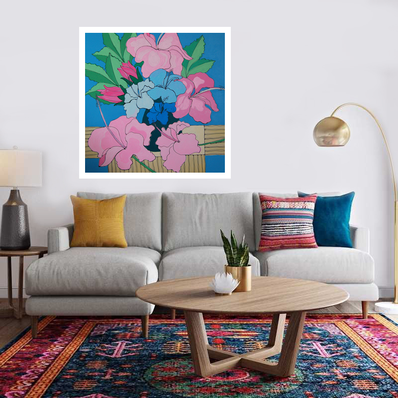 Hibiscus, Acrylic on Canvas by Jacky Hawthorne